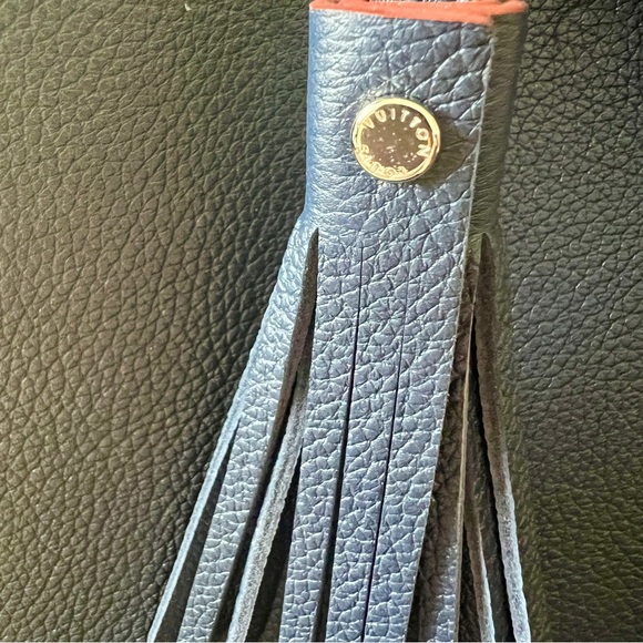 LOUIS VUITTON Calfskin Lockmeto Marine Rouge Tote Top Handle Bag with Box - Picture 10 of 17